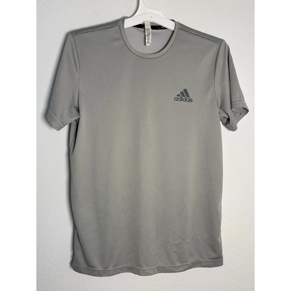 Adidas‎ Climalite Mens Medium Grey Short Sleeve Performance Athletic T-Shirt